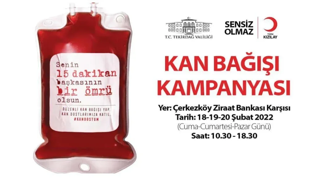Kan Bağışı Kampanyası: Doğubayazıt'ta Destek Veriliyor