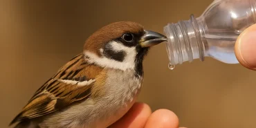 Ağrıda Serçe Minik Misafire Su Verme Hikayesi