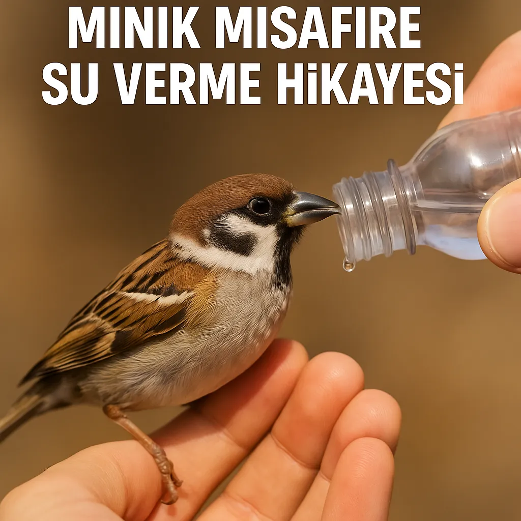 Ağrı'da Serçe Minik Misafire Su Verme Hikayesi