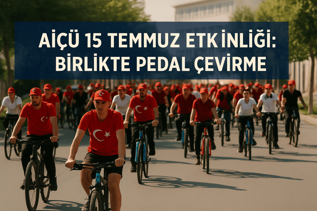 AİÇÜ 15 Temmuz Etkinliği Birlikte Pedal Çevirme
