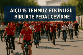 AİÇÜ 15 Temmuz Etkinliği Birlikte Pedal Çevirme