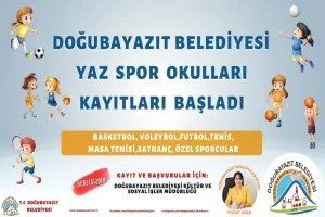 Doğubayazıt Yaz Spor Okulu İçin Destek Sağladı
