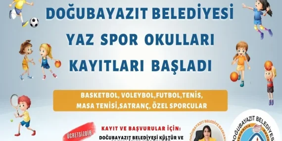 Doğubayazıt Yaz Spor Okulu İçin Destek Sağladı