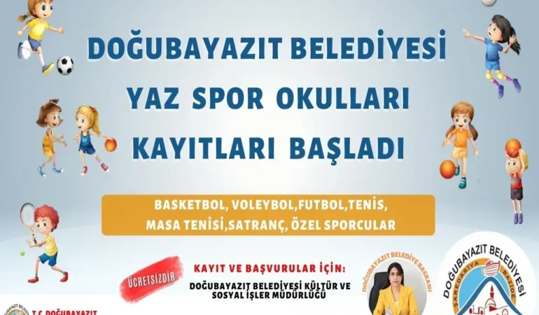 Doğubayazıt Yaz Spor Okulu İçin Destek Sağladı