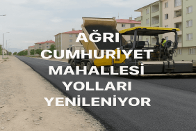 Ağrı Cumhuriyet Mahallesi Yolları Yenileniyor
